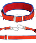 Ergonomic Waist Pad Safety Belt With Adjustable Lanyard For Tree Climbing Harness And Fall Arrest Protection Lanyard Orange