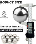 2 Pcs 2 and a Half Inch Steel Bearing Balls 63.5mm High Precision Alloy Balls For Industrial Bearings And Bike Wheel Hubs