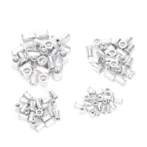 Pro Rivet Nut Tool Kit With Aluminum Hand Installer And 100 Pcs Blind Riveting Nuts M4 M5 M6 M8 For All Your Serious Hardware Needs aluminum rivnuts