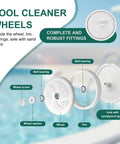Upgraded Pool Cleaner Rebuild Repair Kit For 180 280 And TR28P Automatic Pool Cleaners wheel assembly diagram