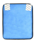 Back view of Durable Microfiber Fencing Target With Bullseye For Saber Foil And Epee Self Training At Home Gear, blue surface.