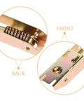 Close-up of two sets chest freezer door hinges with spring and iron outer shell for commercial and household freezers tight seal