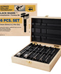 Badass Forstner Drill Bit Set For Woodworking 10 Piece High Speed Steel 15 To 35mm Range shown in wooden case.