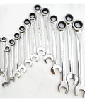 Ratchet Spanner Set 24mm Hand Tool For Car Repair Metric Wrench Kit With Easy Grip Compact Universal Torque Wrenches Displayed