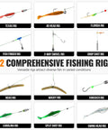 12 fishing rigs from All In One Fishing Tackle Kit With Organized Tackle Box 397 Piece Gear Set Including Hooks Sinkers Swivels Beads Rigs Jigs