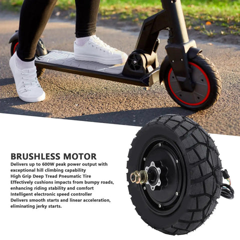 600W Brushless Hub Motor Replacement For G 2 Pro Electric Scooter With 9 Inch Pneumatic Tire And Smart Controller shown