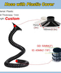 Workhorse Heavy Duty Fume Extraction Arm For Soldering And Welding With One Meter Flexible Vent Hose and custom plastic hose design.
