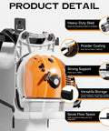 Heavy Duty Power Tool Wall Mount Organizer For Garage Storage Backpack Leaf Blower Holder Backpack Sprayer Rack Chainsaw Blower Storage Weed Eater Hanger Lawn Care Accessories 1 Pack showing heavy-duty steel and versatile storage