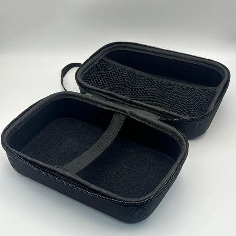 Tesla NACS To CCS1 Adapter Storage Case Eva Nylon Protective Gear Bag With Sturdy Handle, opened showing interior organizers.