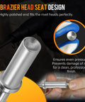 Close-up of 3/16 Inch Rivet Set for Pneumatic Air Hammer with .401 Shank highlighting brazier head seat design