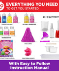 Girls Science Kit Chemistry Set For Kids Ages 8 To 14 Ultimate STEM Toy With 50 Plus Experiments, ingredients and equipment layout