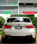 Rear License Plate Holder Bracket For BMW And Mini Cooper Bolt On Frame Fits 2005-2021 shown with two-hole rear install