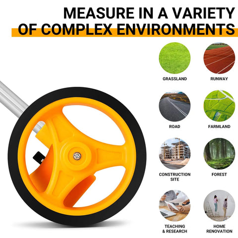 Dead On Precision 4 Inch Measuring Wheel With Rugged Carry Bag No Fuss Manual Distance Tracker For Construction And Landscaping Projects Up To 9999 Feet Range Heavy Duty Gear Counter