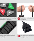 YA101 Upgraded OBD2 Scanner Auto Code Reader controls, cable, texture grip, and OBDII connector details for car diagnostics