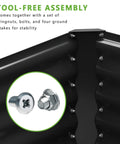 Close-up of Galvanized Raised Garden Bed 6x2x2 Ft Outdoor Planter corner with bolts and safe edges detail