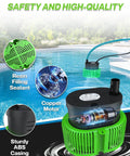 Pool Cover Pump Above Ground Submersible Water Sump Pump For Swimming Pool Water Removal With Drainage Hose IPX8 ABS Housing