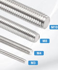 4 Pack M5x90mm Fully Threaded Rods Bar Studs Stainless Steel 304 With Nuts And Square Washers Right Hand Threads For Structural Anchoring