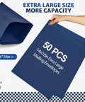 50 Pack Extra Large 14 By 18 Inch Blue Mailing Envelopes 32 Lb With Gummed Flaps for catalogs documents and merchandise