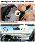 Comparison of adhesive strength for Heavy Duty 3M VHB Dash Cam Adhesive Pads with electrostatic film and adhesion promoter package.