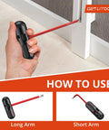 Ball End Hex Key Set With Torx Keys 18 Pieces Chrome Vanadium Steel Allen Wrenches in use showing T handle for door hinge