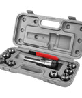 Rock Solid Er32 Collet Chuck Holder Set For Pro Milling Drilling And Boring Cnc Work in a protective case with eight collets.