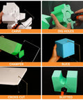 Rongter Fast Heating Electric Hot Wire Foam Cutter Tool Styrofoam Model Maker 2 Inch And 4 Inch Tips, showcasing carving and slicing foam pieces.