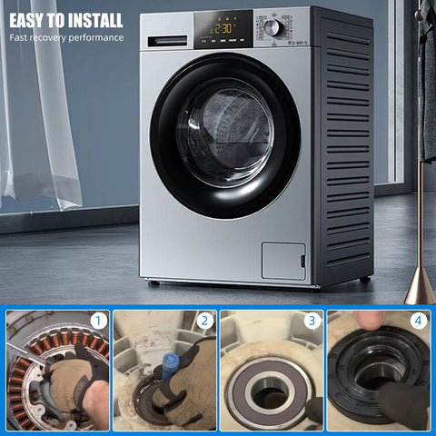 Top Tier Front Load Washer Bearing And Rotary Seal Kit Featuring A Hella Durable Tub Drum Gasket during installation steps.