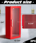 Two Pack Ten Pound Fire Extinguisher Cabinet For Wall Or Surface Mount Red 22 Gauge Steel Built To Last Heavy Duty