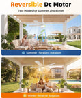 NWOP 28 Inch Plug-In Outdoor Ceiling Fan with Light and Remote, Waterproof Small Ceiling Fan for Patio Porch Balcony in summer mode.