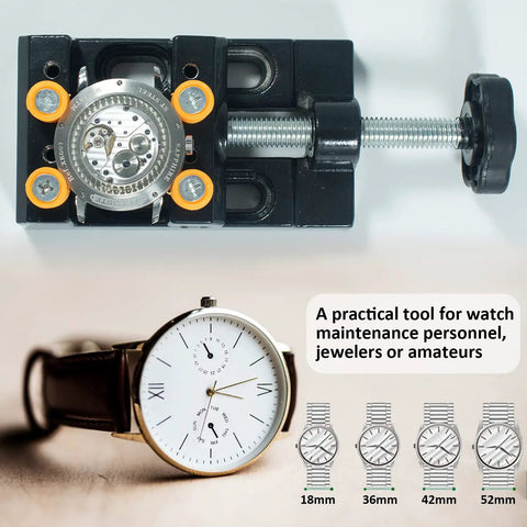Adjustable Back Watch Case Opener And Holder Tool For Most Watches Pro Grade Watchmaker Gear In Metal And Plastic