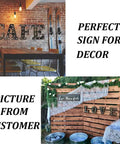 Super Sweet Vintage Industrial Led Marquee Letter A Totally Lit Alphabet Wall Sign For Home Bar Cafe Wedding Birthday Party Decor Battery Powered Rustic Room Accent displayed in cafe ambiance with wooden decor.