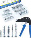 Heavy Duty Wall Anchor Gun Kit With Molly Bolts And Hollow Drive Anchors 18 Piece Assortment For Cavity Walls And Plasterboard Fixing
