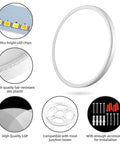 Two Pack Dimmable LED Flush Mount Ceiling Light 12 Inch 28W 3100 Lumens components and installation accessories