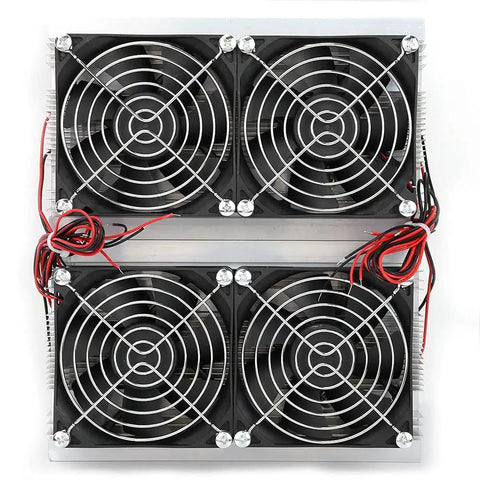 12V 20A Semiconductor Refrigeration Cooling Plate With Adjustable Switch Power Supply For Pet Beds And Flat Product Cooling Test Tables Ideal For Veterinary Use Lab Tests And Industrial Cooling, front view