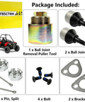 Heavy Duty Ball Joint Kit With Tool And Bracket For ATV And UTV Models Including Sportsman Ranger Ace Magnum Scrambler Trail Blazer Trail Boss Xpedition And More Fits 2x4 And 4x4 Versions Durable Upgrade, kit contents