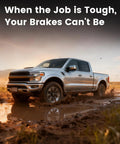 Truck driving through mud promoting Beefy Front Brake Rotors Kit For Toyota Tacoma 2005 To 2023 6 Lug Not For 5 Lug Includes 319mm