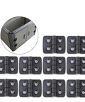 Rotating Concealed Hinges For Electric Boxes And Cabinets, black plastic butt hinges, pack of 10 with hinge installation example