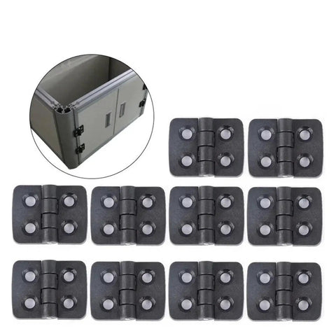 Rotating Concealed Hinges For Electric Boxes And Cabinets, black plastic butt hinges, pack of 10 with hinge installation example