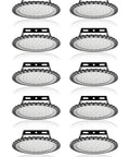 Industrial High Bay LED Light 10 Pack 200W 20000LM UFO Flood Light 6500K Daylight IP65 Waterproof For Warehouse Garage Gym Factory