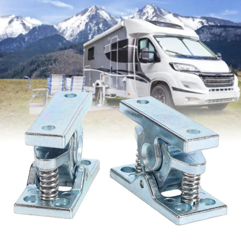 Two Pack Heavy Duty Zinc Alloy Screen Door Catch Spring Loaded Double Roller Latch Stop for Trailer RV Cabinet Shed Doors Built Tough
