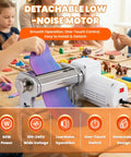 Pro Electric Polymer Clay Press Machine With 9 Thickness Settings And Dual Manual Or Power Modes, shown in use by children.
