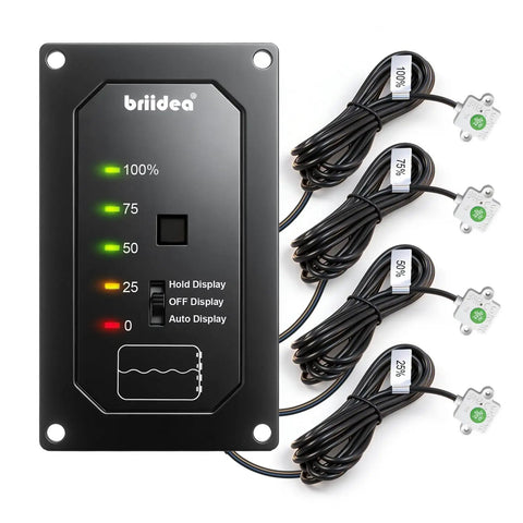 Water Level Monitor For RVs And Boats With Probeless Adhesive Sensors LED Indicator Non Drill Tank Gauge For Plastic Tanks