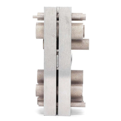 Side view of 14 Piece Round Disc Cutter Set 2.7 To 16 mm Punch Die Kit for jewelry making and metal craft with flat bottom design.