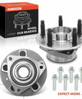 Two Front And Rear Wheel Bearing And Hub Assemblies With Bolts 5-Lug, Compatible With Chevrolet GMC Buick Cadillac Saab Models