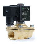 Half Inch Brass Solenoid Valve, 110V To 120V AC, Normally Closed, 10 Bar, Half Inch NPT Thread, Electric Valve For Water Air Diesel
