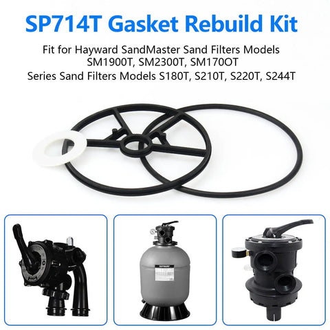 Replacement Gasket Rebuild Kit For Hayward Variflo XL Valve One And A Half Inch Multiport System SP714T SPX0714CA O Ring Gasket