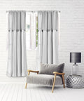 Rock Solid White Swivel Sash Curtain Rods, Adjustable 12 To 20 Inches, Set Of 2 With Nickel End Caps, No Sweat Wall Mount For Entry Doors And Windows, Premium Alloy Steel Hardware Kit with sheer curtains.