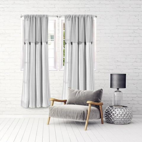 Rock Solid White Swivel Sash Curtain Rods, Adjustable 12 To 20 Inches, Set Of 2 With Nickel End Caps, No Sweat Wall Mount For Entry Doors And Windows, Premium Alloy Steel Hardware Kit with sheer curtains.