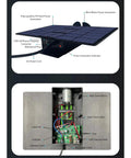 Badass Solar And Wind Power Generator For Electric Bikes features tough aluminum construction with a polycrystalline panel and USB outlet.