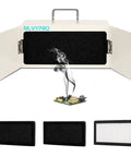 Dual Fan Soldering Fume Extractor With H13 HEPA Filter, 3200 RPM Smoke Absorber capturing smoke from electronics